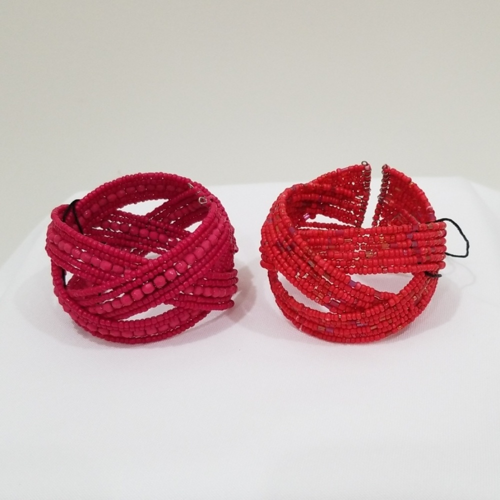 Romy Beaded Cuff Bracelets - Set of 2!